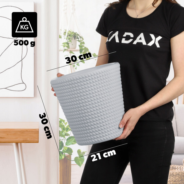Donica Doniczka Osłonka Na Kwiaty Szara 30 cm