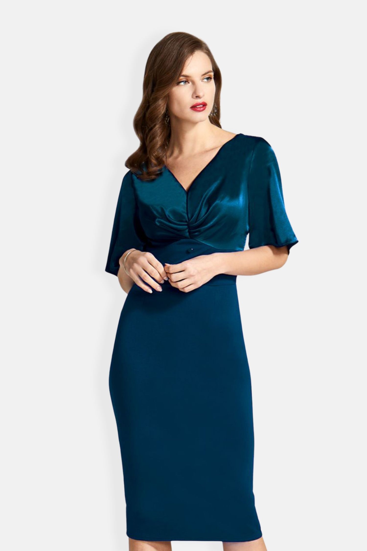 Hot Squash Short Sleeve Cocktail Dress