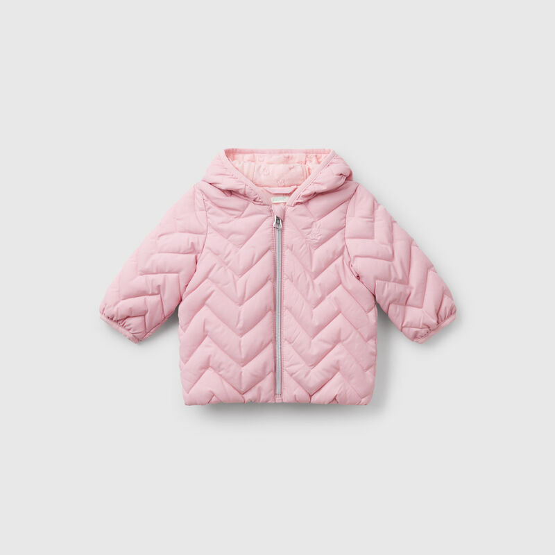 Padded puffer jacket with ear flaps