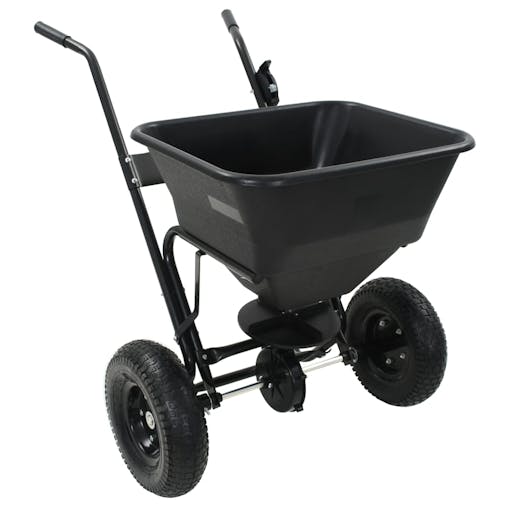NNEVL Walk Behind Salt Spreader PVC and Steel 106x73x76 cm 45 L