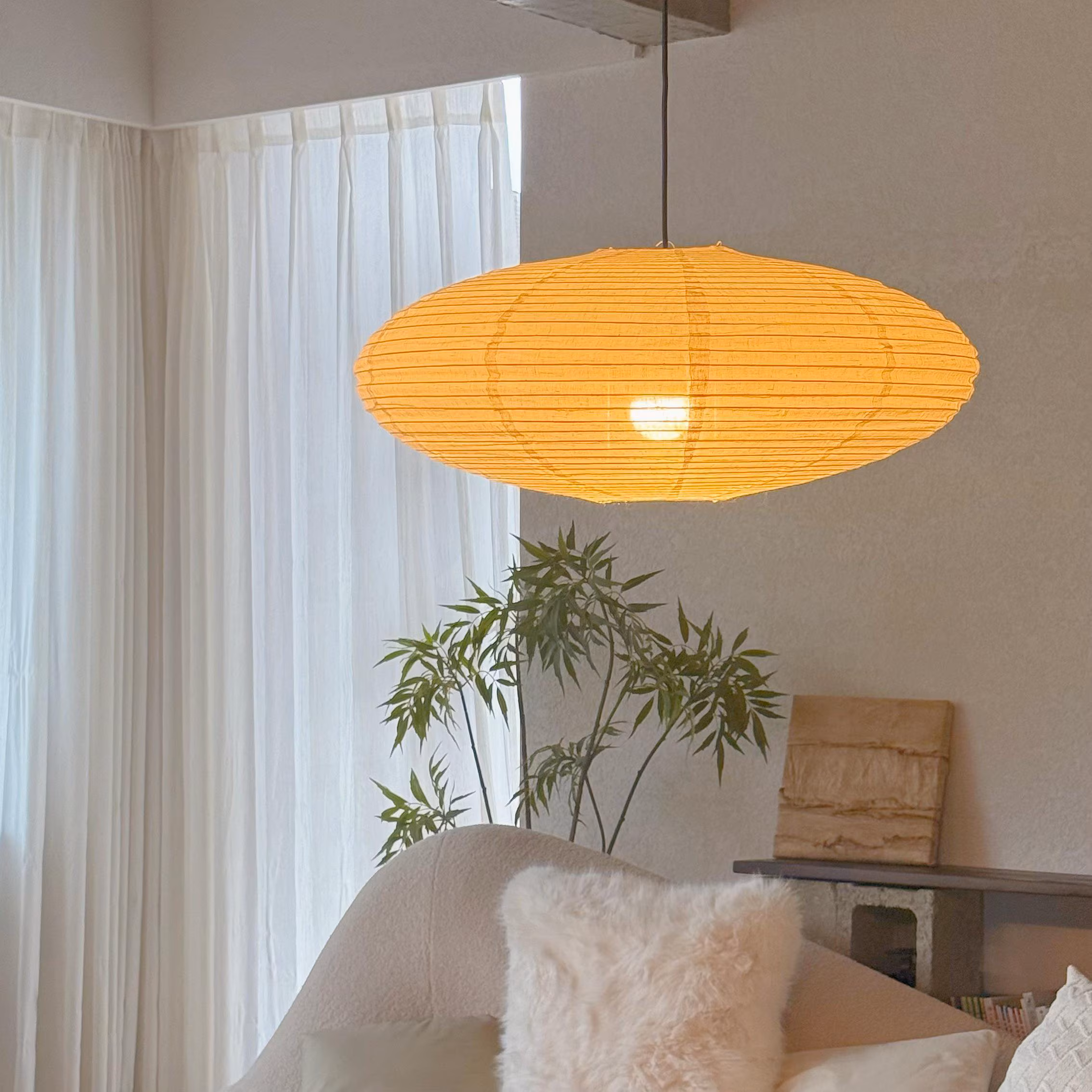Japanese style Linen Oval Lampshade 60cm (23