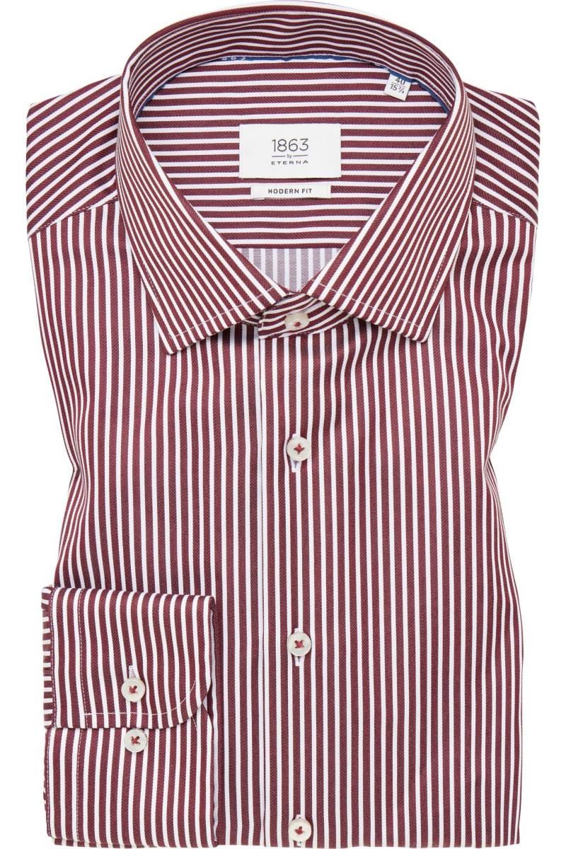 ETERNA 1863 Modern Fit Hemd rot, Gestreift