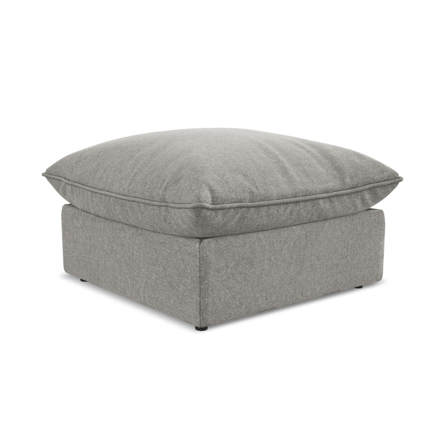 LaMiaSofa Poef Ravenna - velours - grijs - 75x75x45