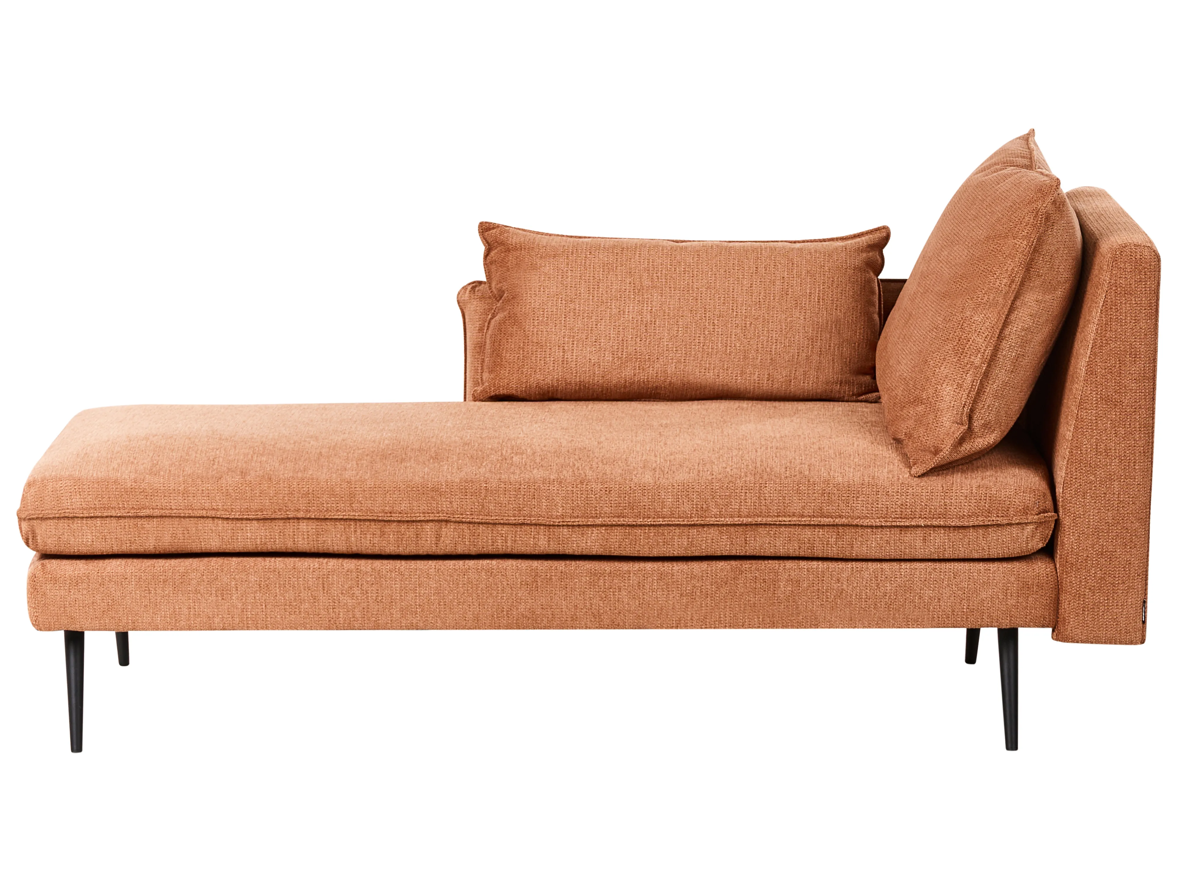 Right-Hand Chaise Longue YERRES Fabric Orange