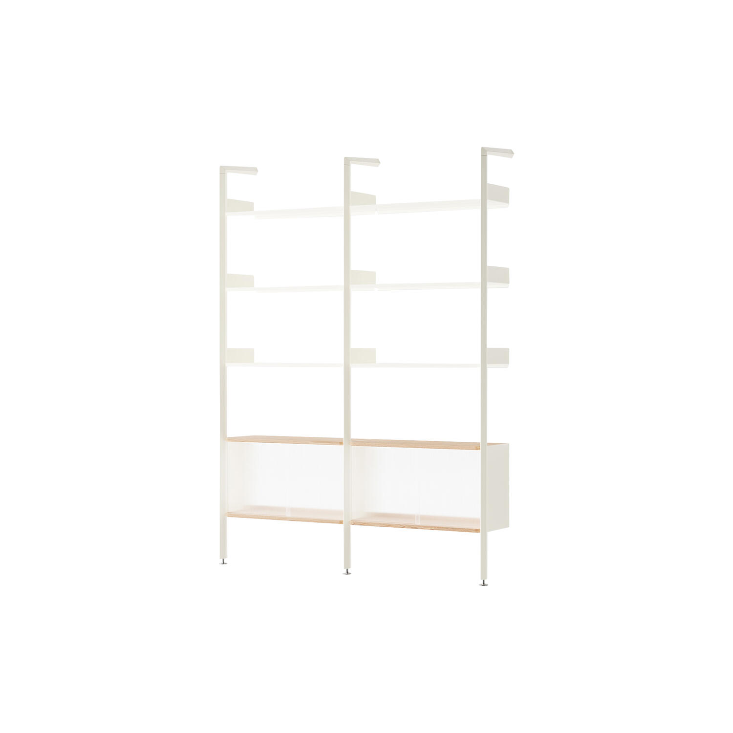 Rombe IF3 & IF6 Shelving System Configuration E, alabaster