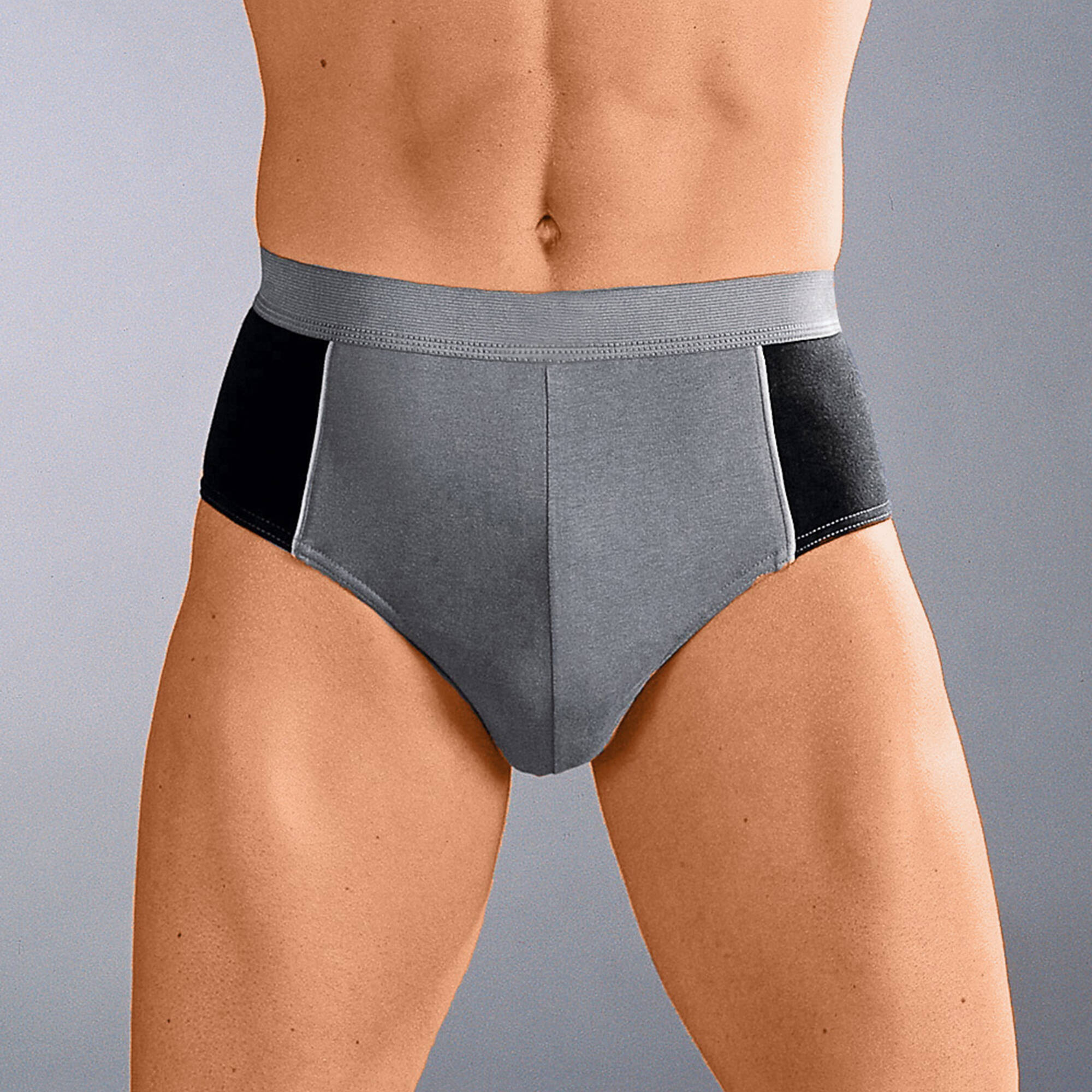 Slip fermé bicolore, taille haute - lot de 4