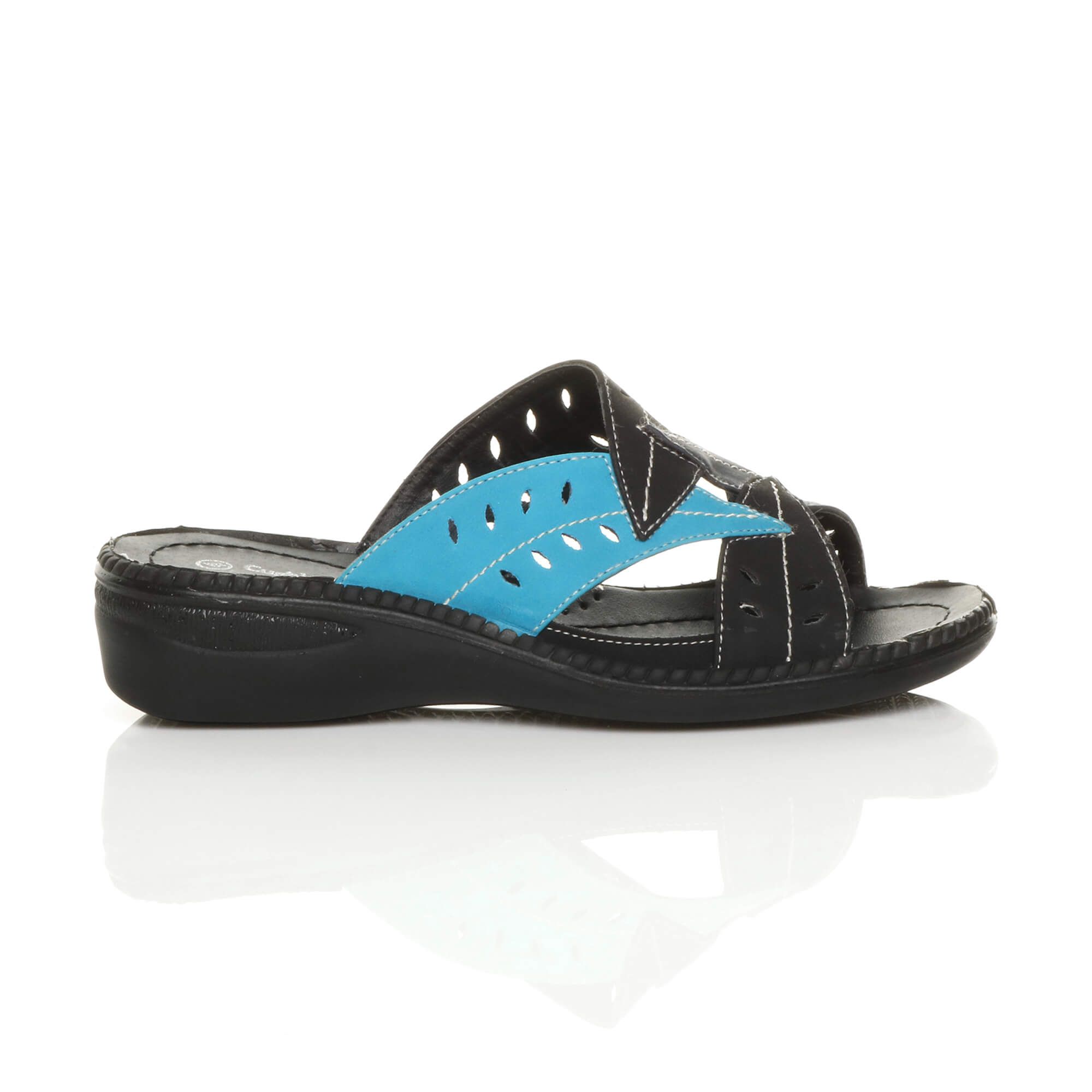 AJVANI Mid Wedge Heel Comfort Padded Sandals