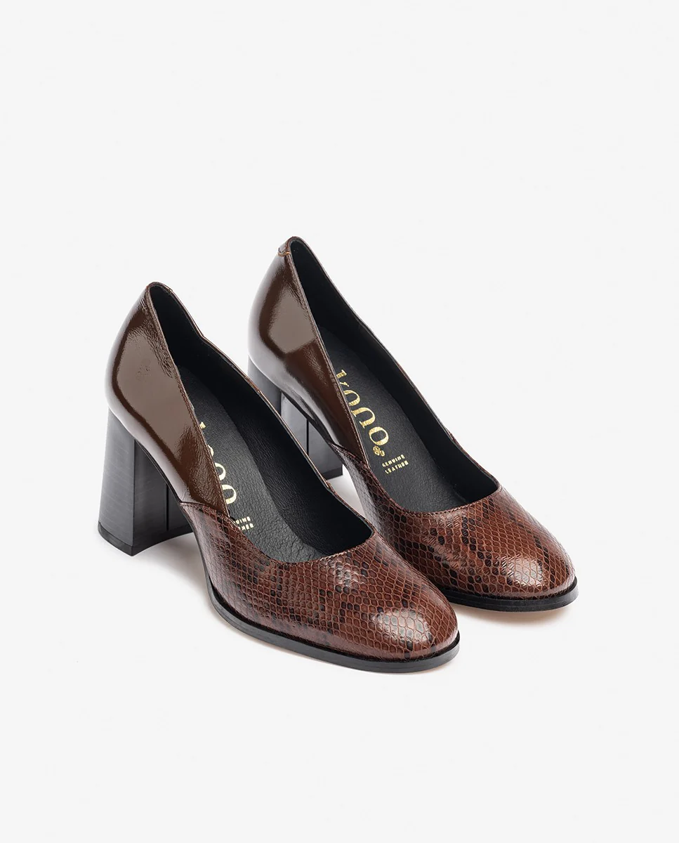 Zapato de tacón LOIR-004 marrón