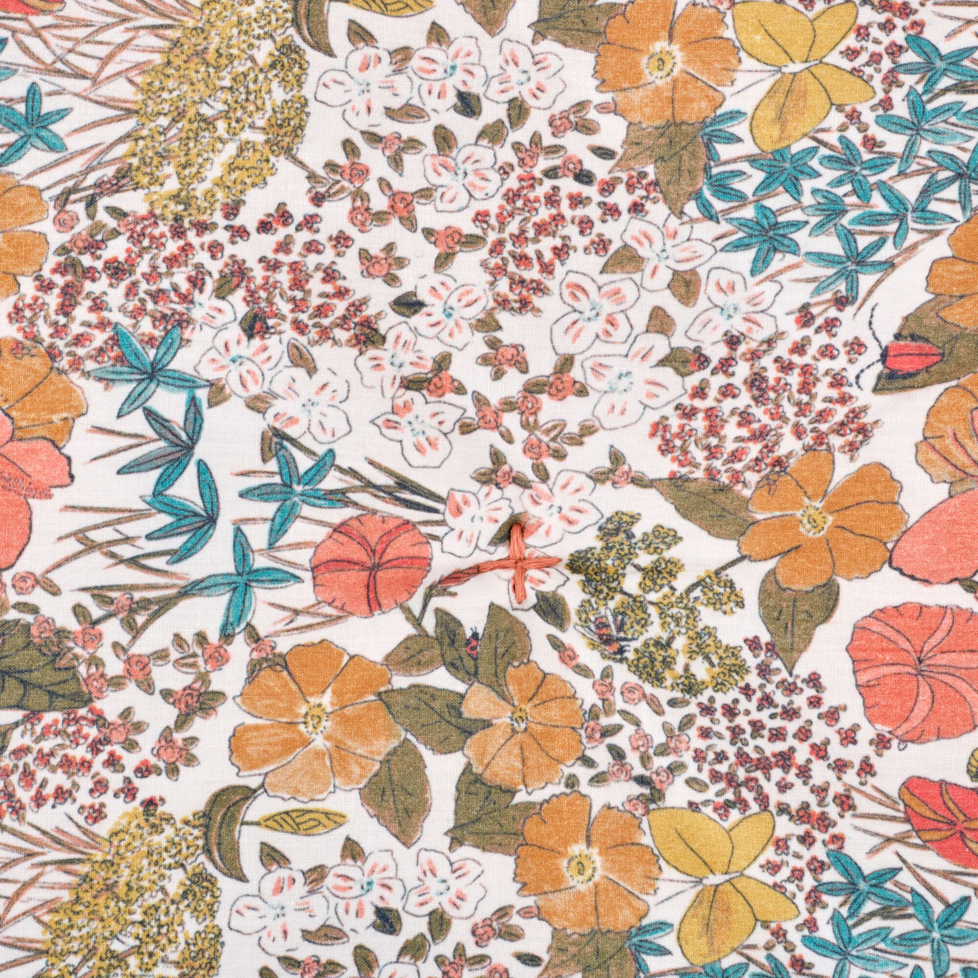 BUTINE - Édredon en coton motif Grenat 65x120cm - rouge