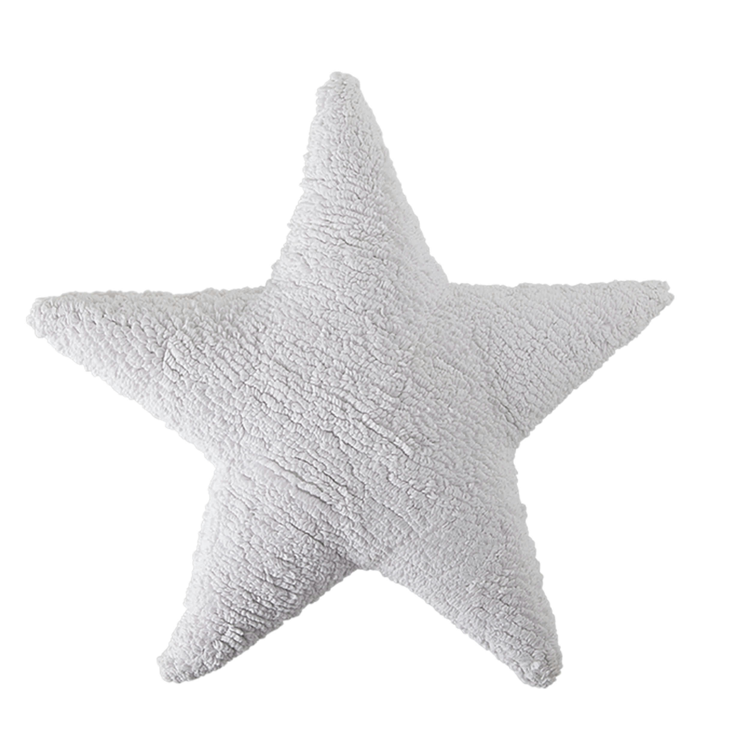 STAR - Coussin étoile en coton blanc 54x54