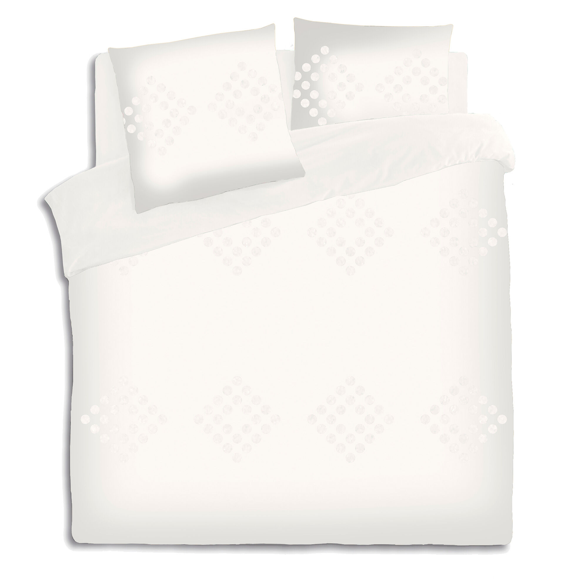 Capa de edredão e 2 capas de almofada TUFT marfim 220x240cm