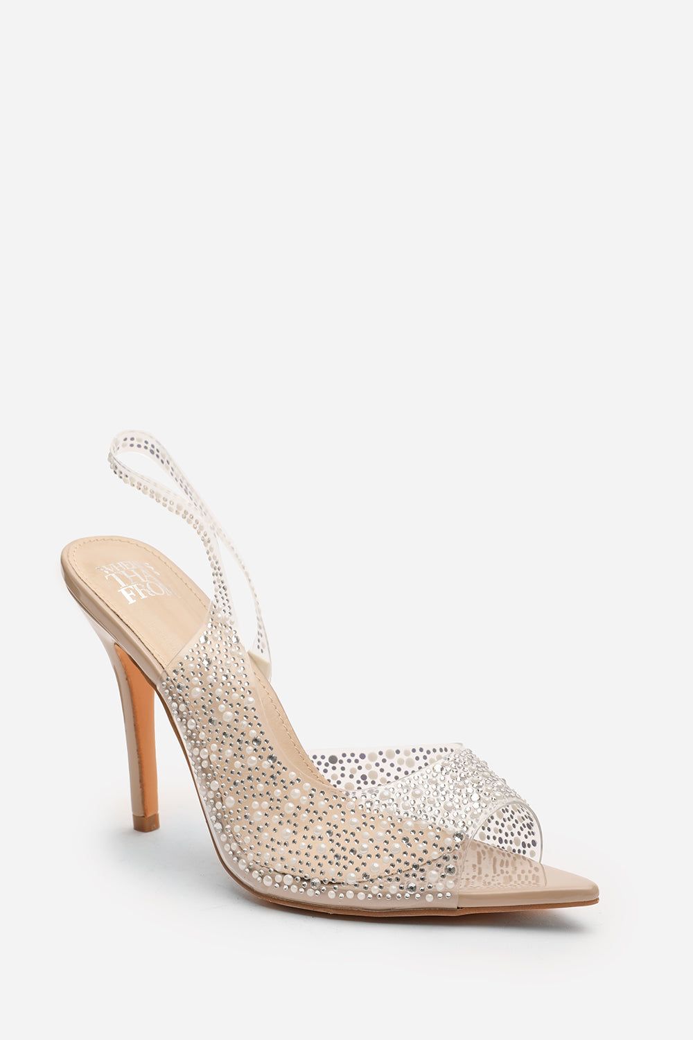 Where's That From Oriel' Crystal Embellished Heeled Sandals