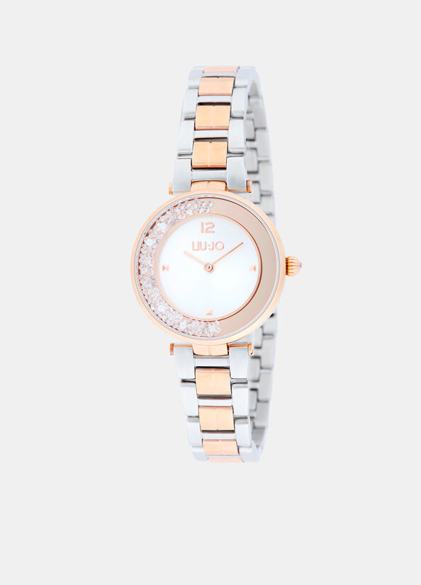 Orologio in acciaio con brill