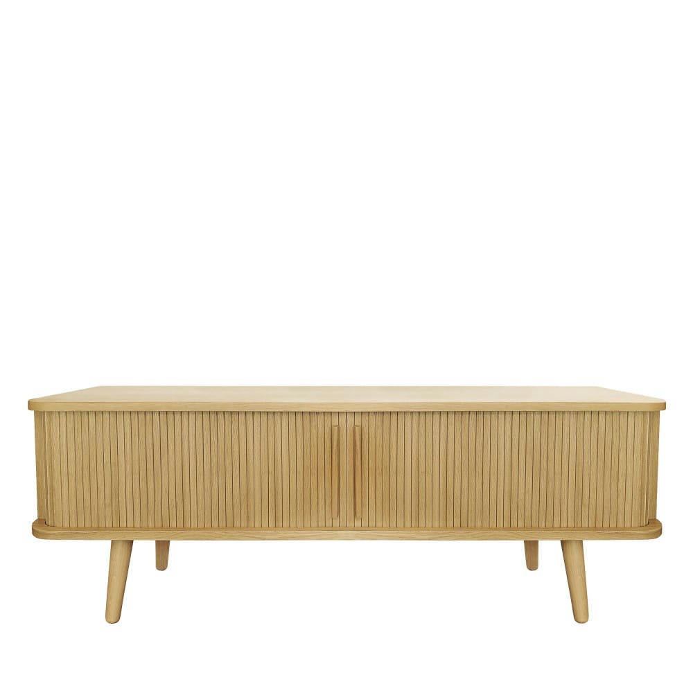 ROVE - Meuble TV en bois L138xH49,5cm bois clair