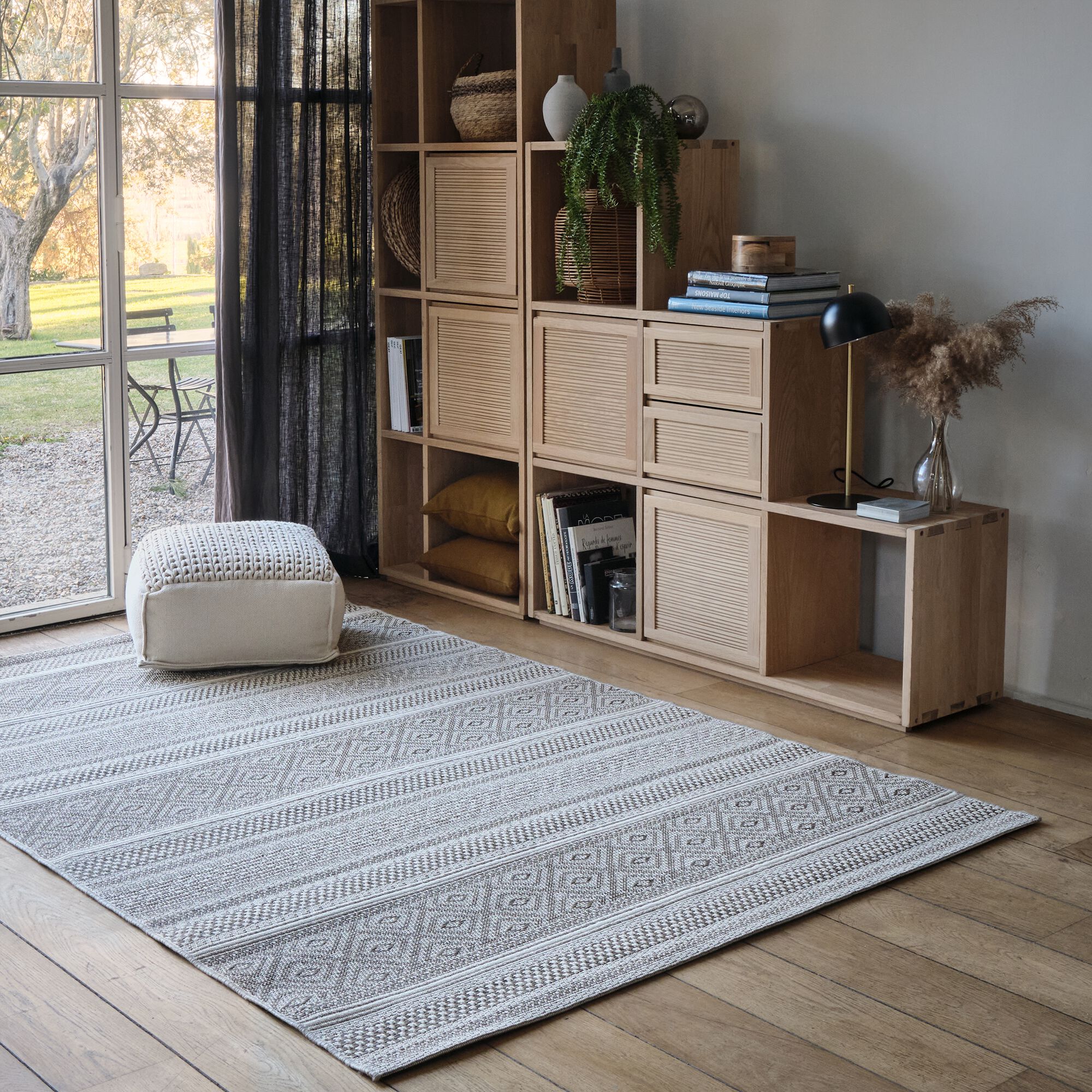 LUCIE - Tapis intérieur et extérieur à motifs - marron 160x230cm
