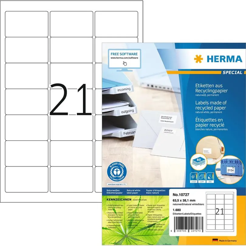 Etiketten Herma