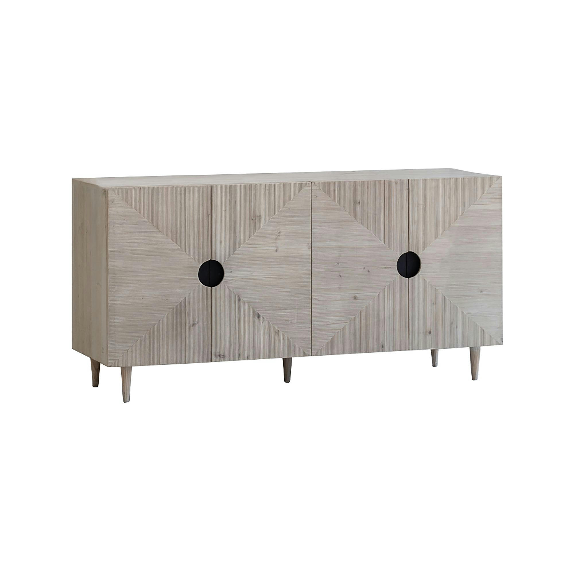 KRISTEN - Bahut 4 portes en pin recyclé