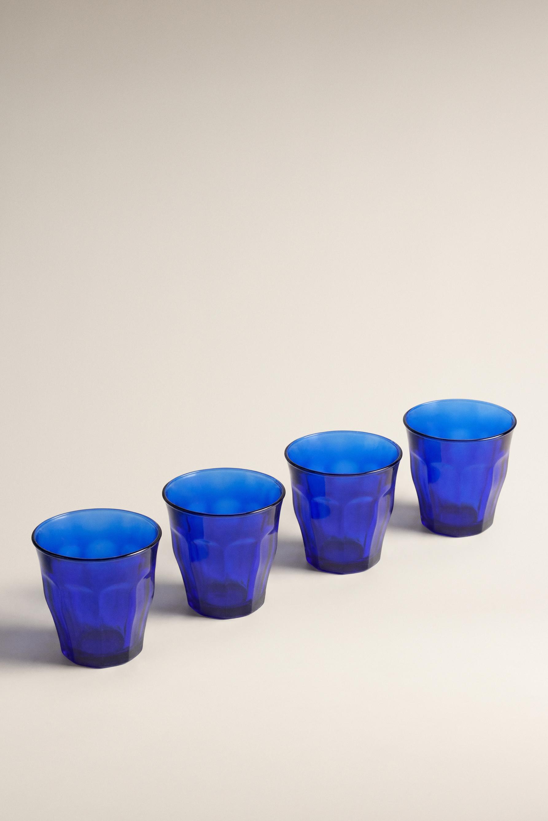 Vaso Duralex® vidrio color azul 250 ml (Pack 4)