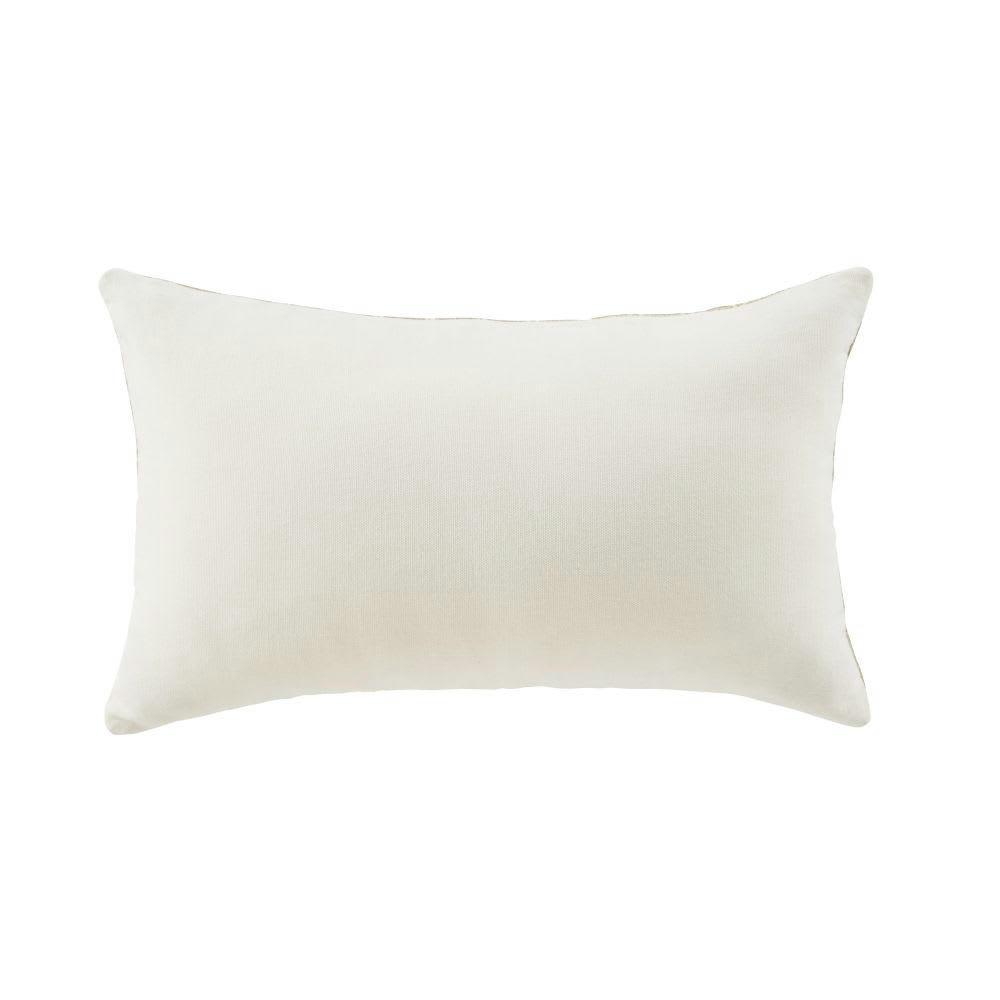 CAVI - Coussin brodé à motifs géométriques dorés 25x40