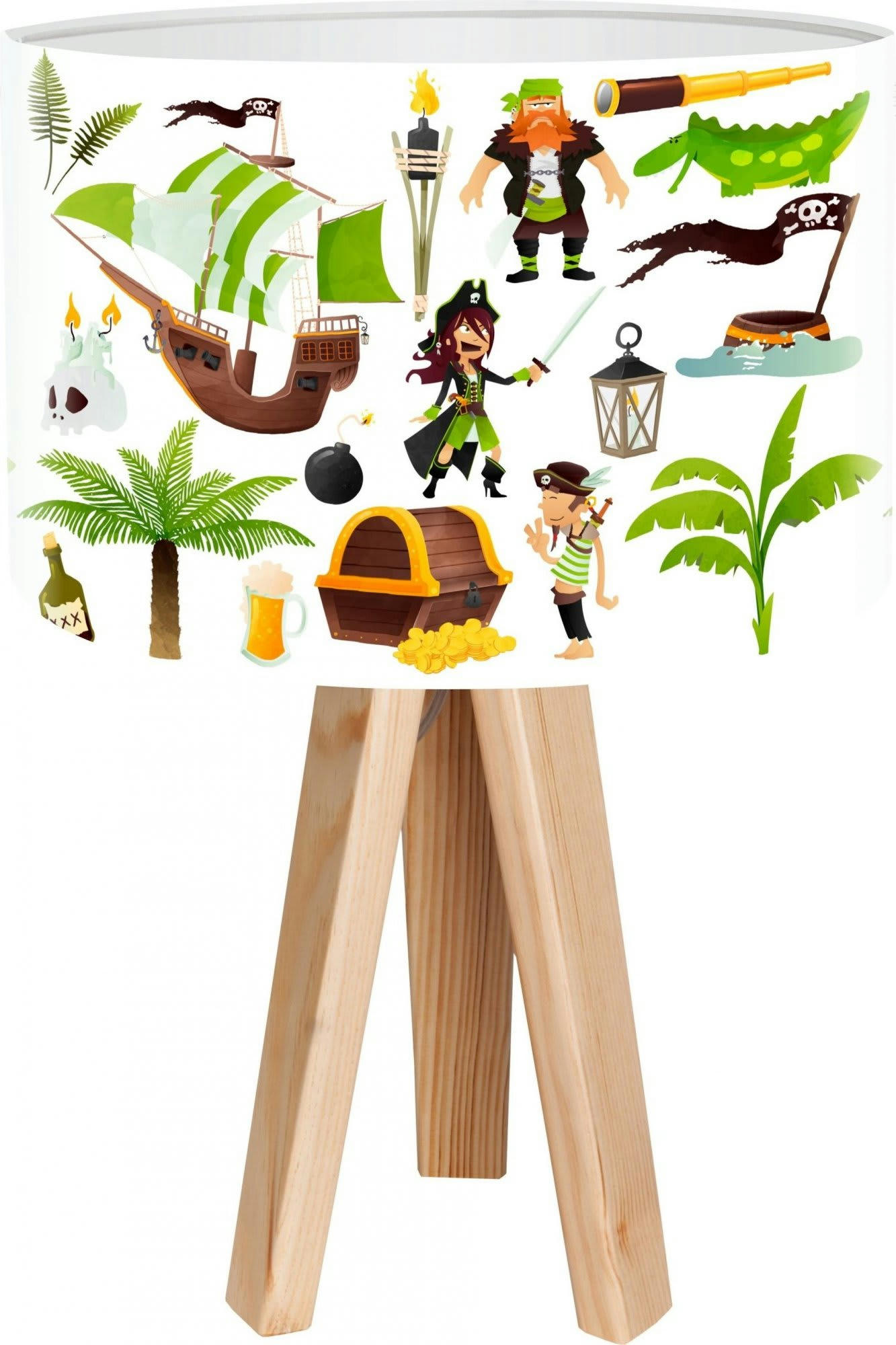 KIDS - Lampe de chevet enfant Bois Multicolore 30x30x45 cm