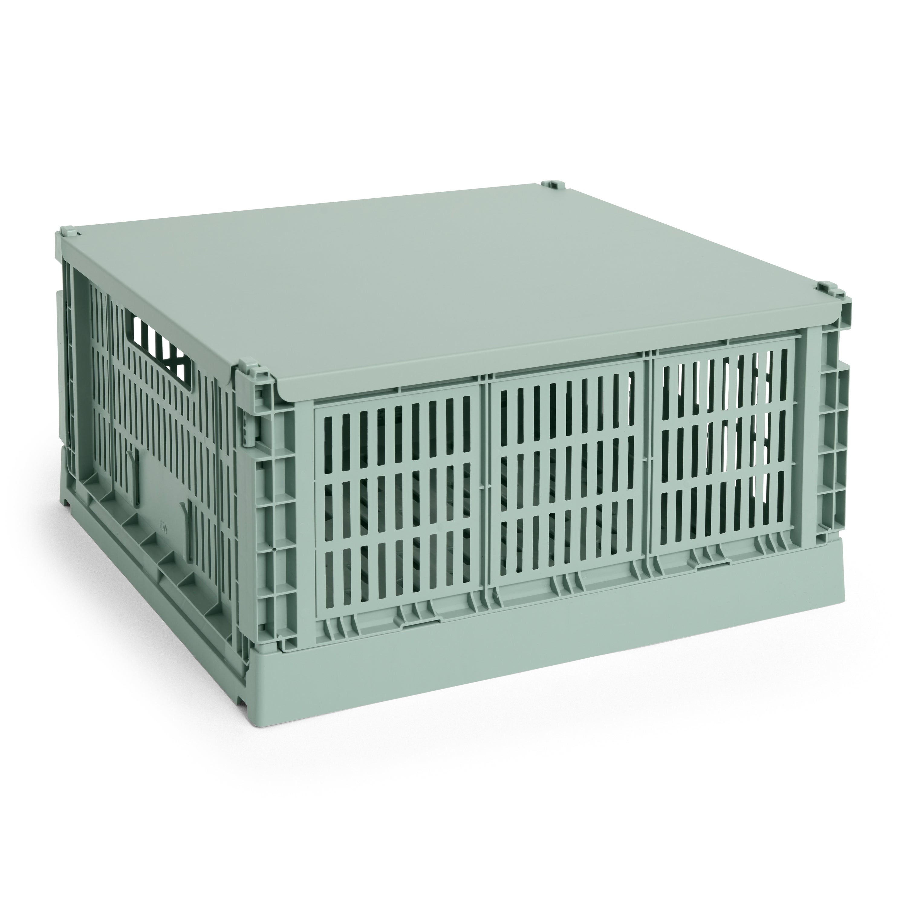 HAY Colour Crates Krat Deksel L - Vierkant - Sage Groen
