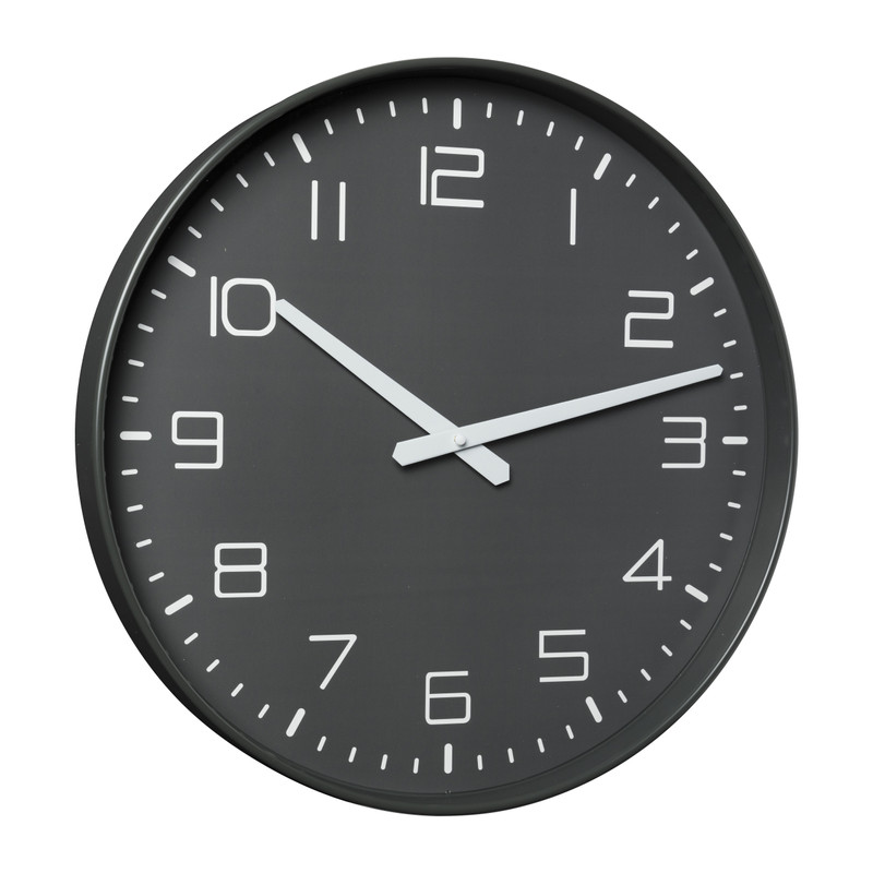 Wandklok Gina - grijs - &Oslash;40x4.5 cm