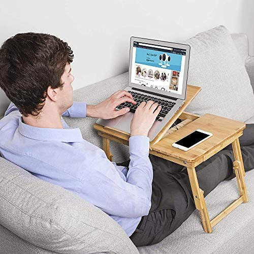 Bambusowe biurko, stół do laptopa