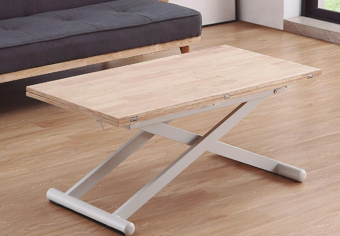 PRATIK - Table basse convertible Chêne blanc