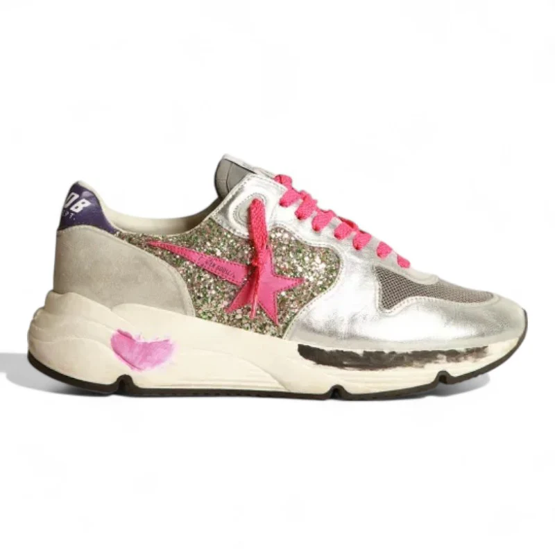 Running Sole sneakers in metallic leather and glitter