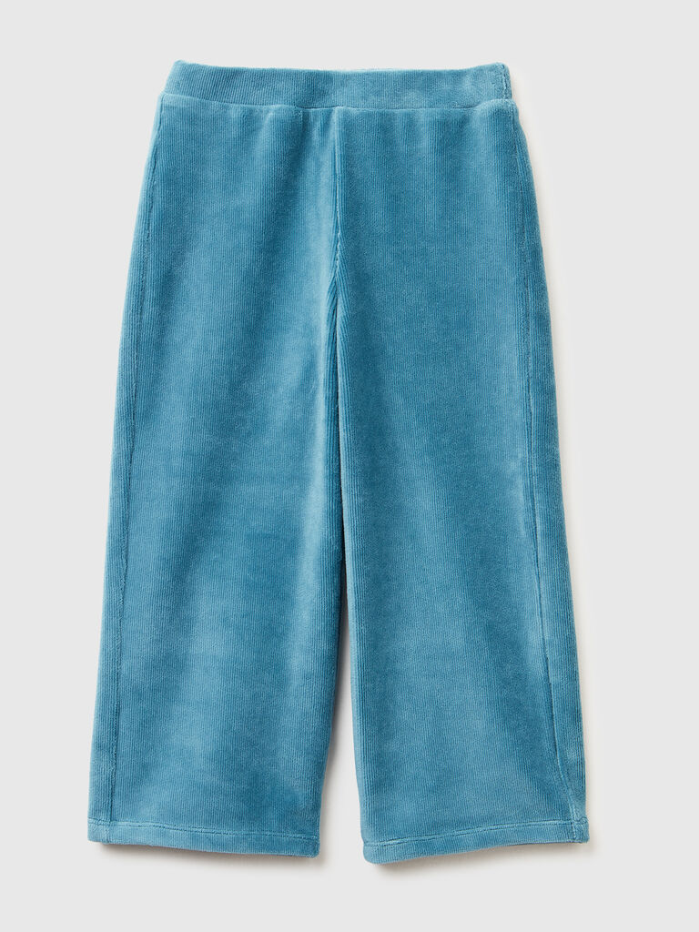 Wide chenille trousers
