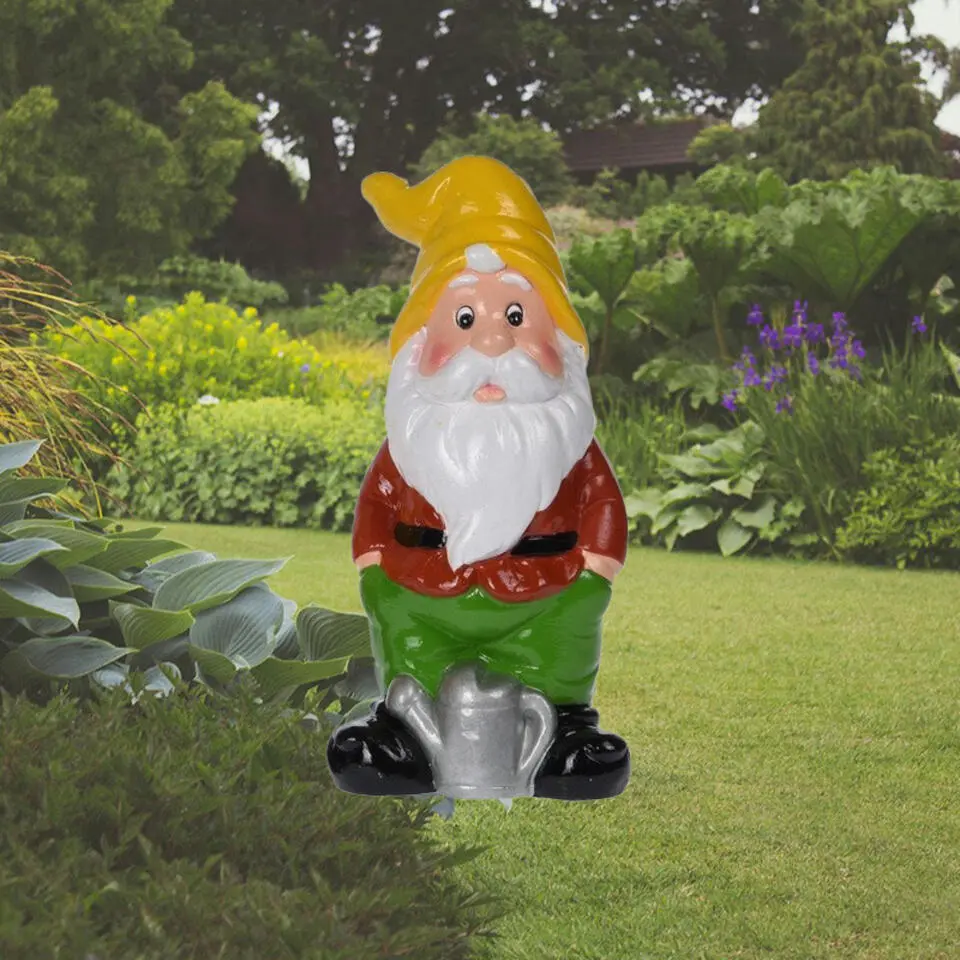 Pro Garden Tuinkabouter - met gieter - keramiek - 20 cm