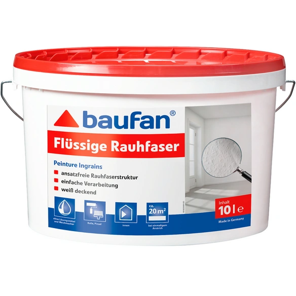 Strukturfarbe »baufan«, 10 Liter, weiß