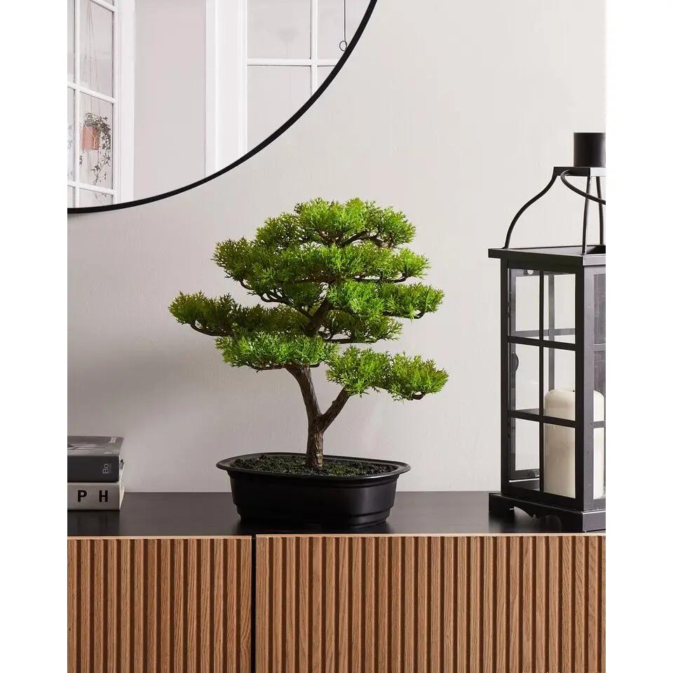 PINE - Kunstplant - Groen - 37 cm - Synthetisch materiaal