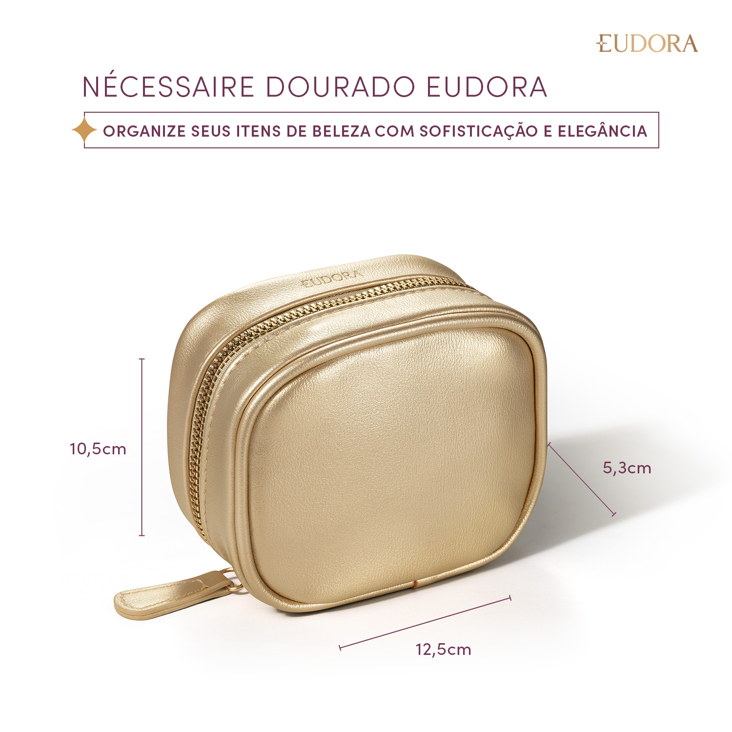 Nécessaire Dourado Eudora