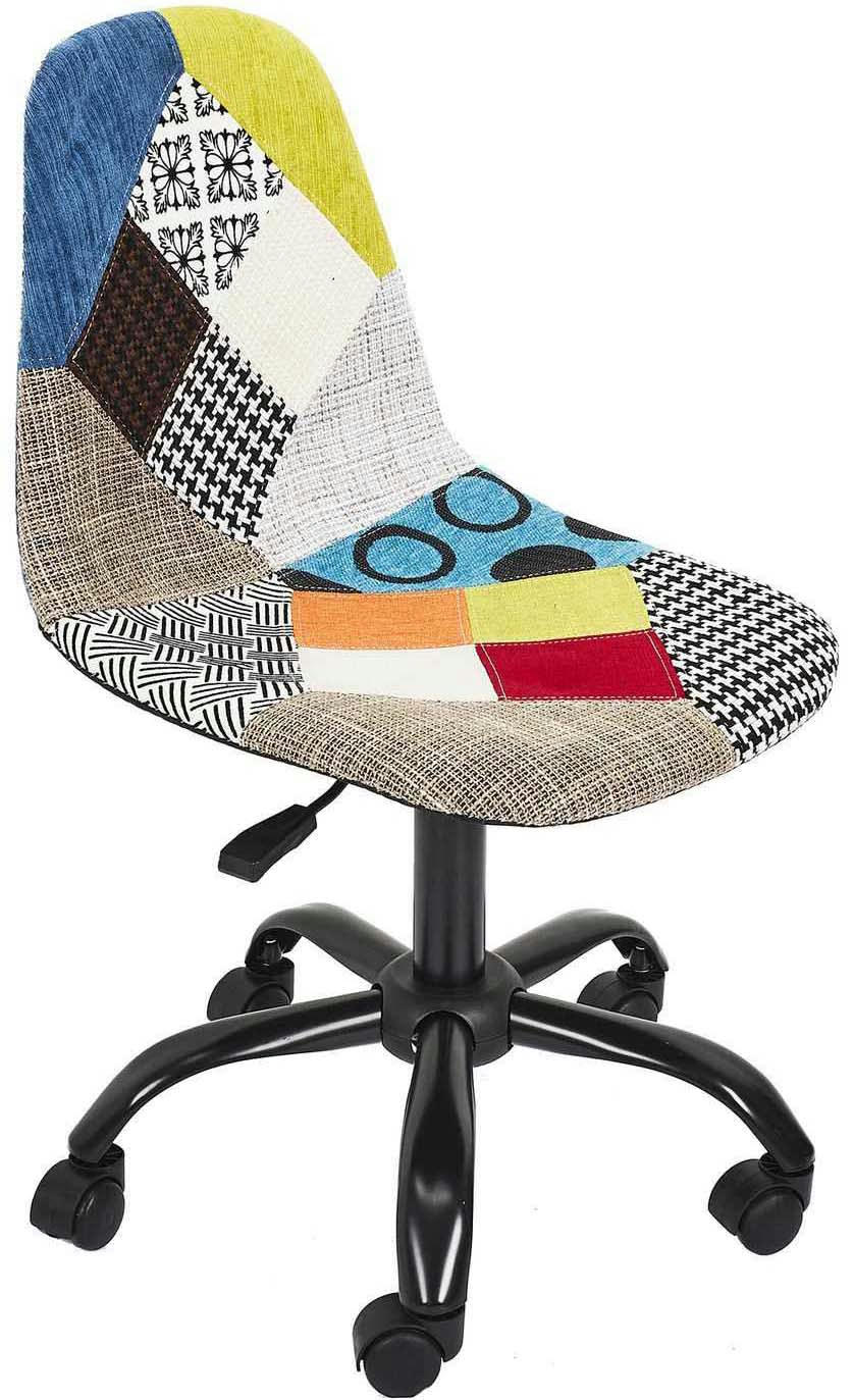 - Chaise de bureau réglable en hauteur en tissu patchwork