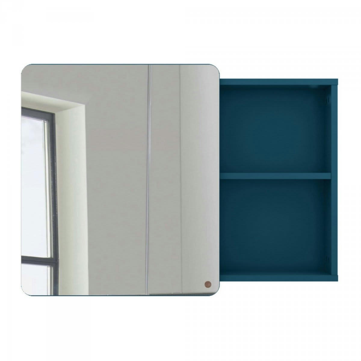 ATOLE - Miroir placard salle de bain 58x80cm en bois rose