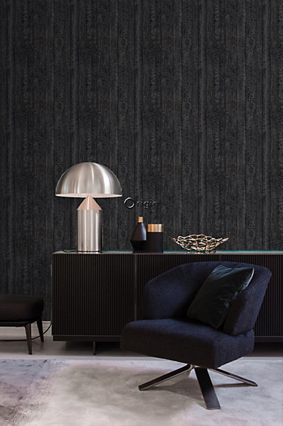 Origin Wallcoverings papier peint imitation bois noir 53 cm x 10.05 m