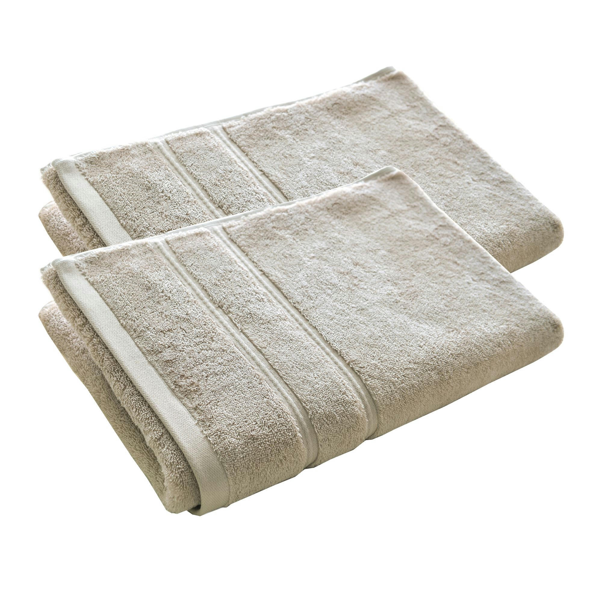 COTON PEIGNE D'EGYPTE EPONGES - Serviette de toilette 50x100 beige sable en coton