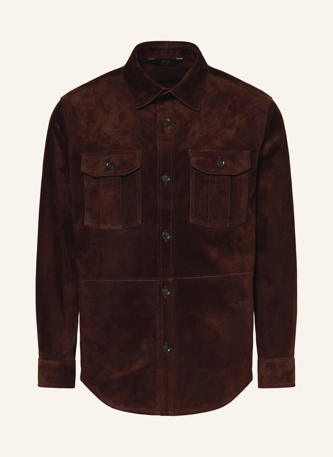 Brioni Leder-Overjacket VAGABOND