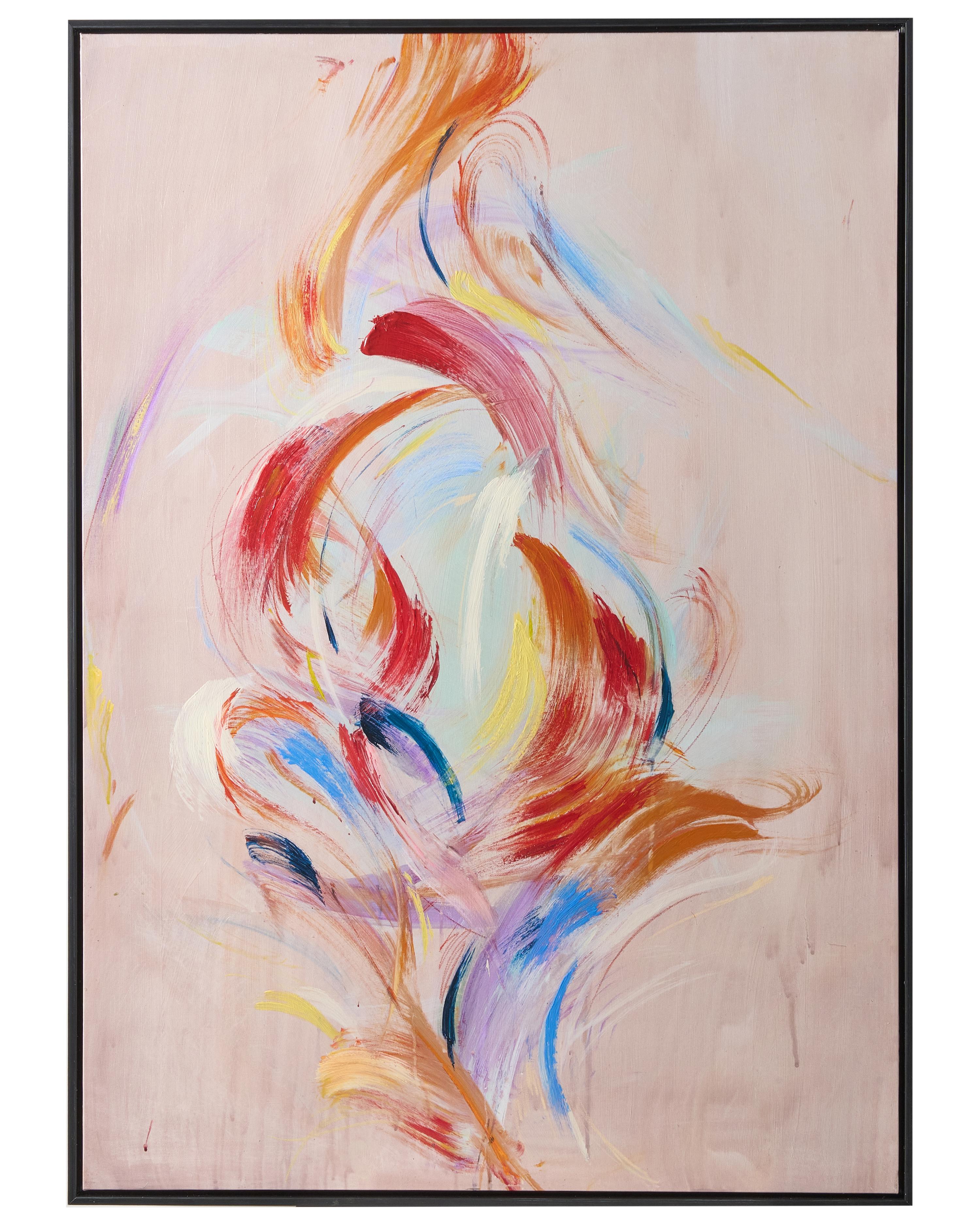 Canvas TUAM Abstract Motif Pink