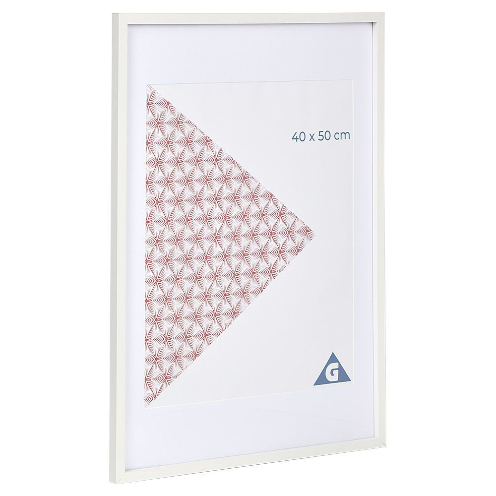 Cadre photo bois blanc 50x70cm pour photo 40x50cm