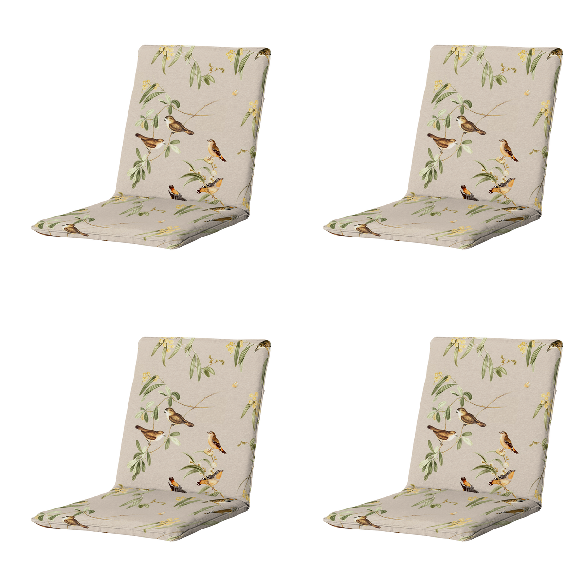 Madison stapelstoelkussen Aria - beige - 97x49x5cm - set van 4