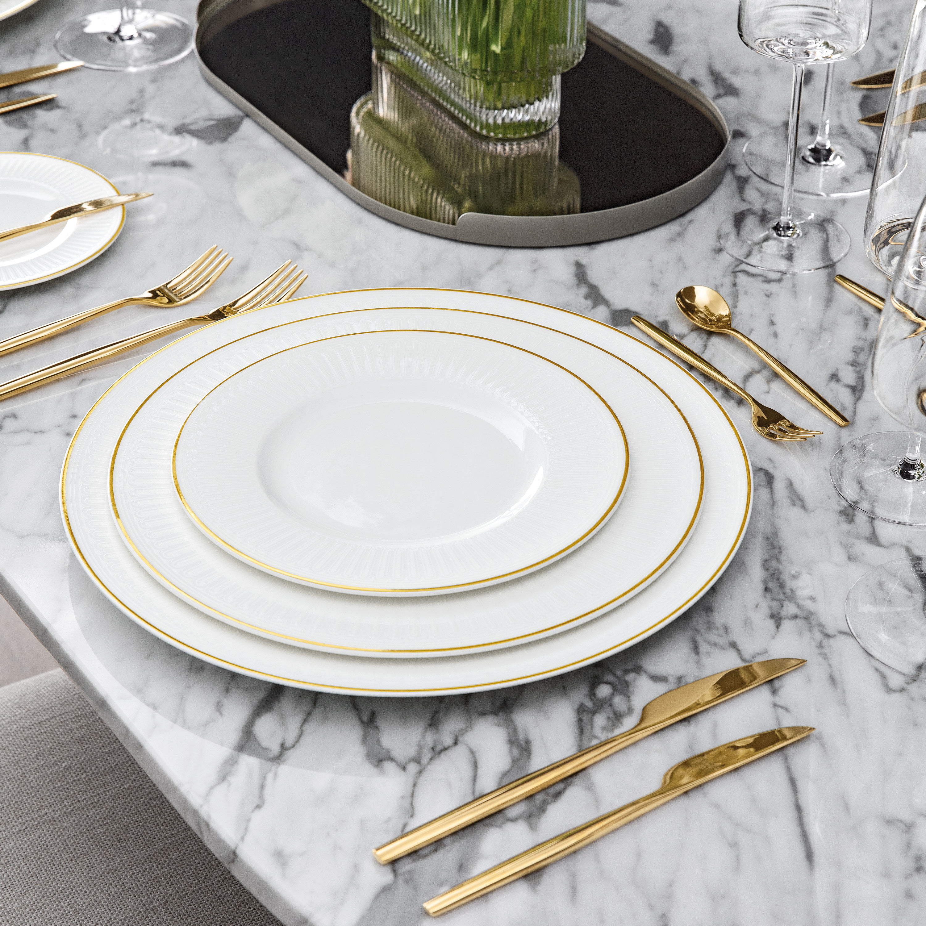 Chateau Septfontaines Salad/ Dessert Plate - White, 8.9'', Premium Bone Porcelain