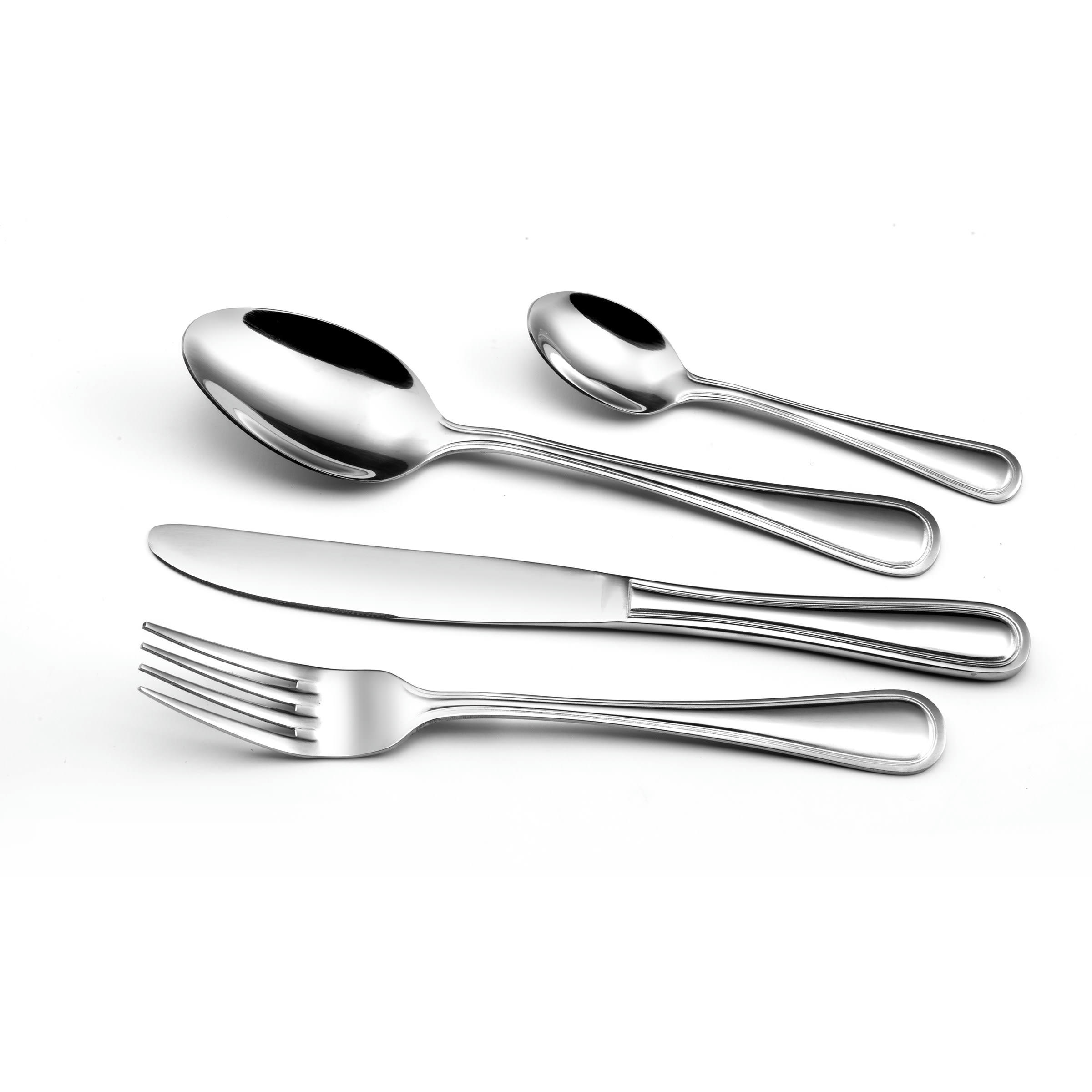 HÉLÉNA - Ménagère 24 couverts en acier inox finition polie brillante