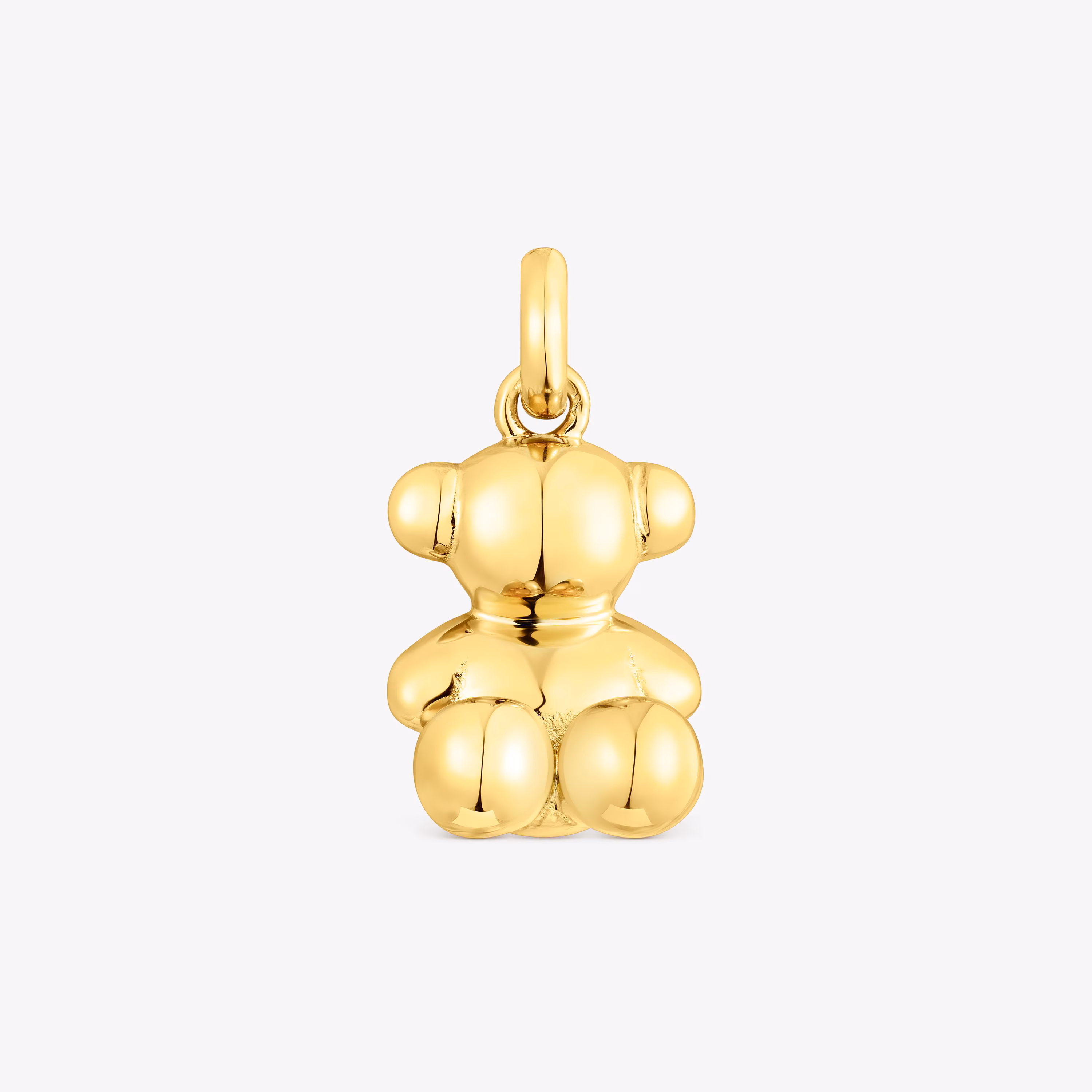 Colgante oso mediano con baño de oro 18 kt sobre plata Bold Bear
