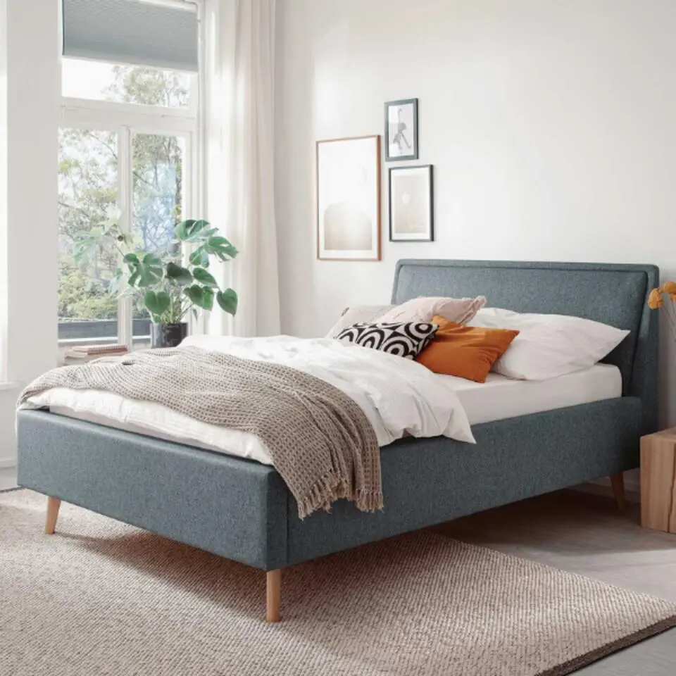 Twijfelaar Estee 140x200 - blauw/eik