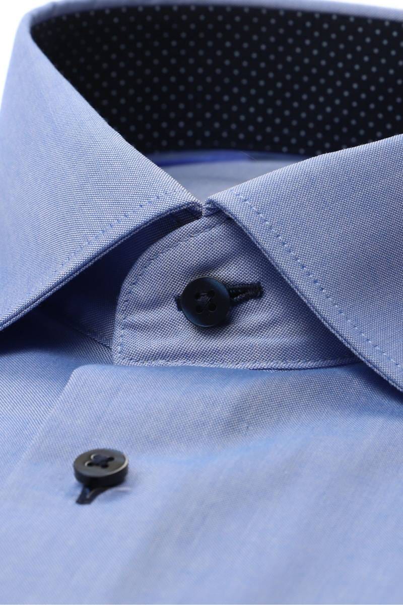 ETERNA Modern Fit Hemd mittelblau, Einfarbig (extra langer Arm)