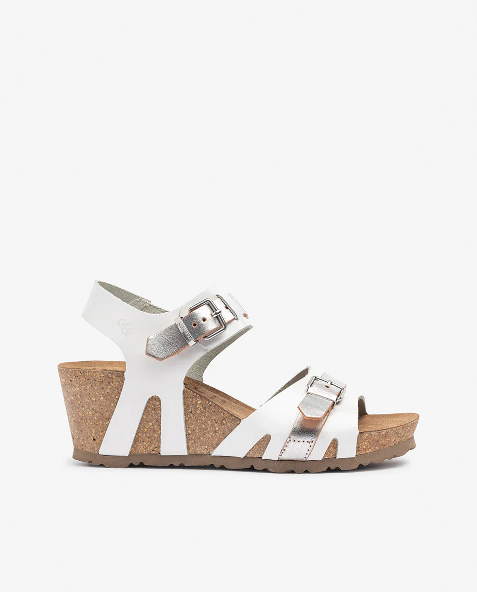 Sandalia de cuña CADIZ-254 blanco