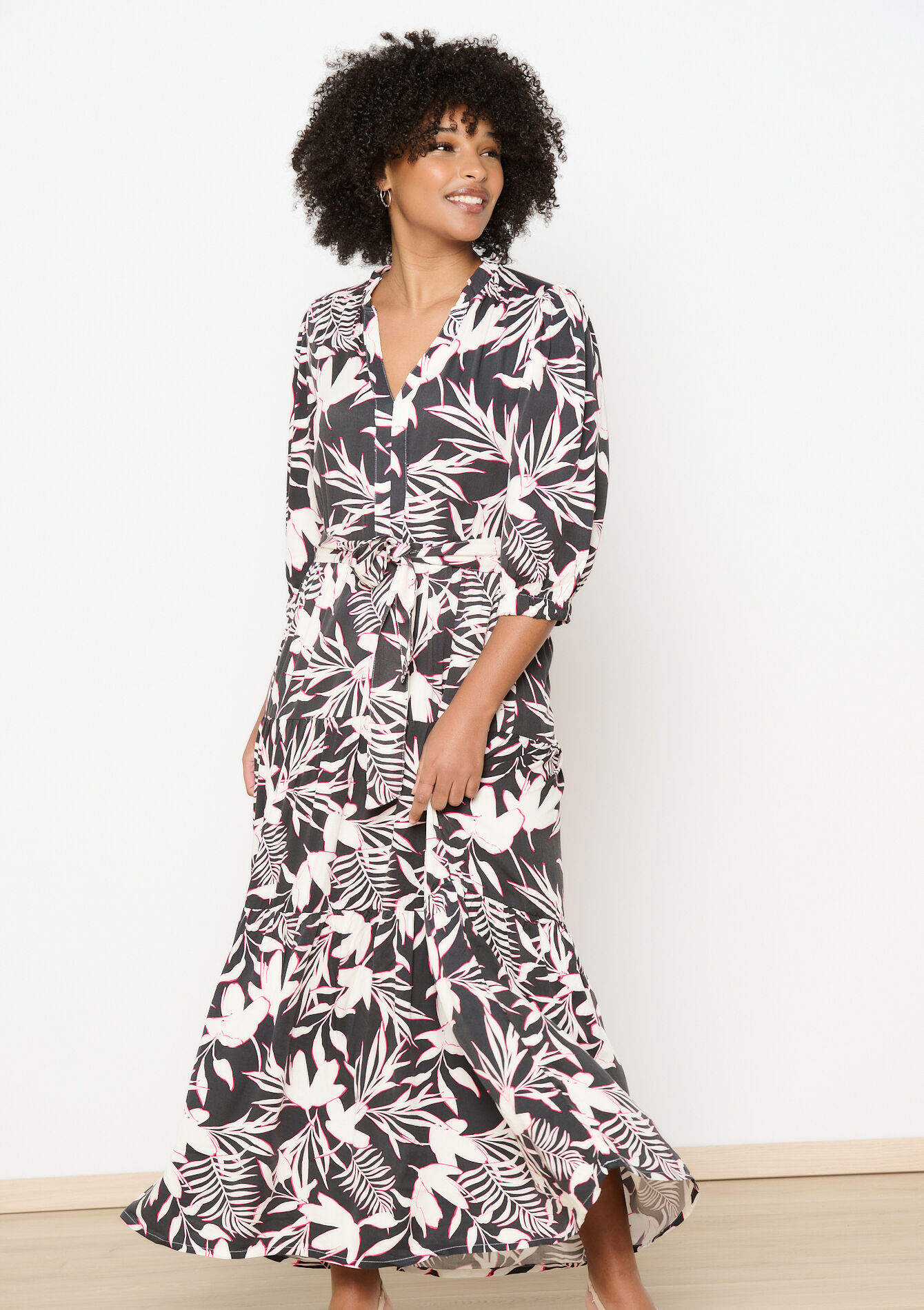 Maxi-jurk met bloemenprint