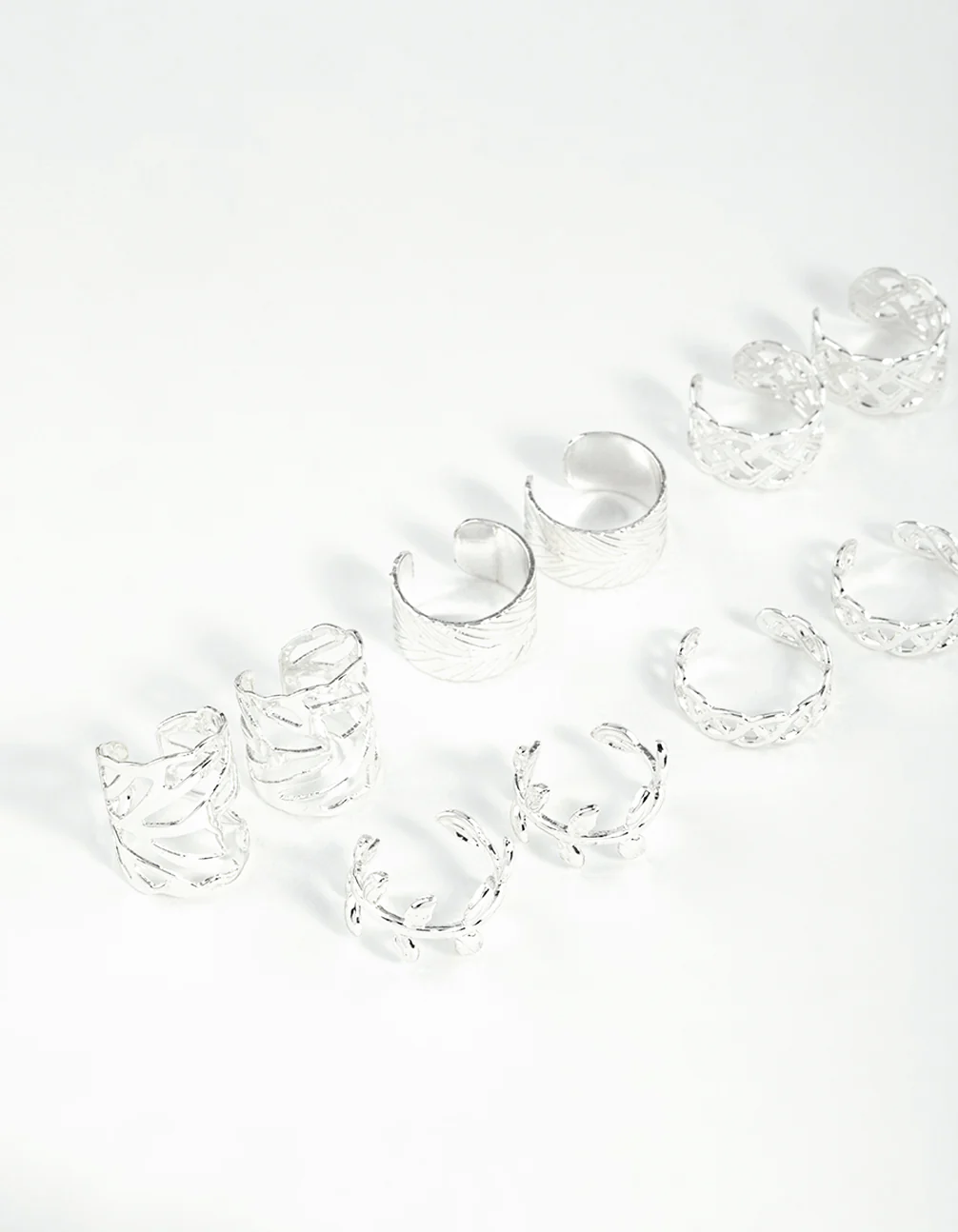 Silver Roman Leaf Cuff 10-Pack